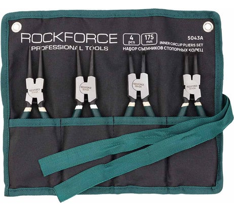 Набор съемников стопорных колец Rockforce 4пр(L-175мм), на полотне RF-5043A(47635)