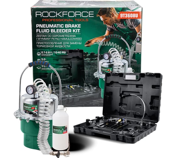 Приспособление для замены тормозной жидкости пневматическое RockFORCE RF-9T3608U RF-9T3608U(47642)