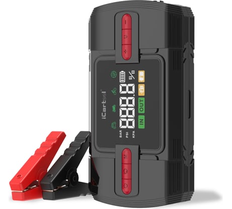 Пусковое устройство c компрессором iCarTool 12 В, 12 000 мАч, 600/1200 А IC-JSD12P