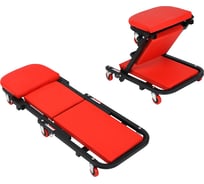 Лежак подкатной ЕРМАК трансформер (стул) 102x41x15см, металл, кожа 690-117