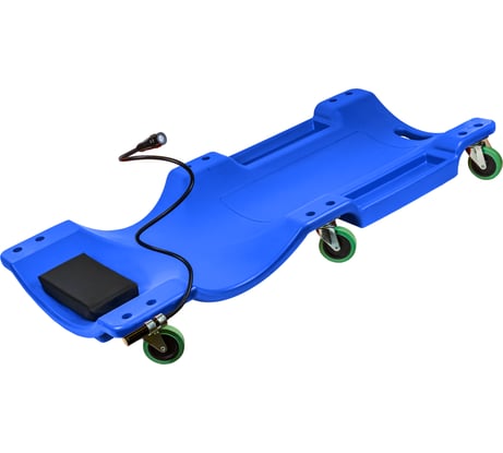 Подкатной пластиковый лежак на 6-ти колесах с фонарем на гибком удлинителе 40" Forsage  F-TRH6802-1(3542)