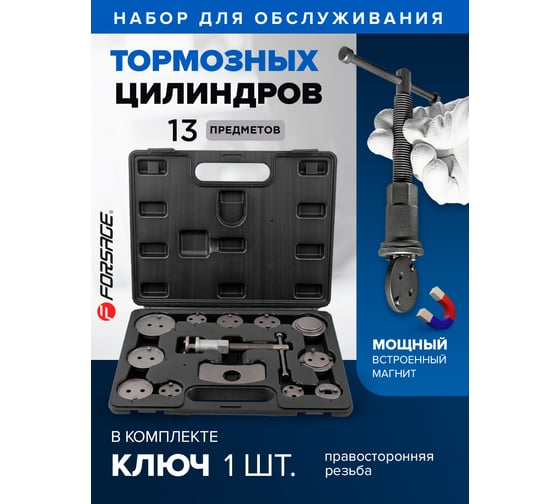 Набор для обслуживания тормозных цилиндров Forsage 13пр., в кейсе  F-65802(8700)