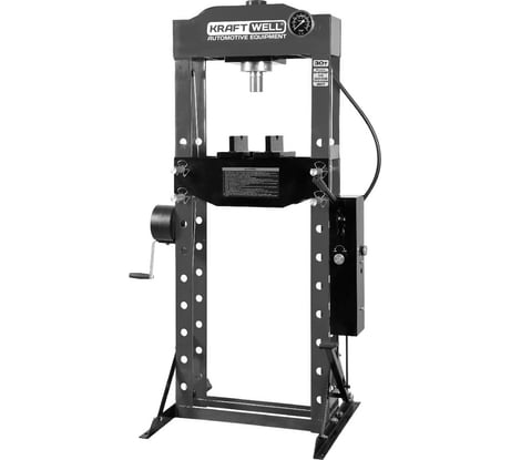 Пресс KraftWell 30 т, сварная рама с ручным и ножным приводом KRWPR30F