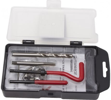 Набор инструментов и футорок для восстановления резьбы Forsage М8х1.25, 15 предметов, в кейсе  F-929U3(15172)