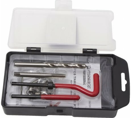 Набор инструментов и футорок для восстановления резьбы Forsage М14х1.5, 15 предметов, в кейсе  F-910U6(15180)