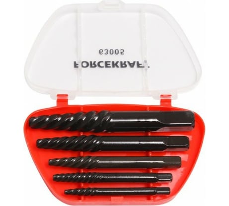 Набор экстракторов резьбы 5пр., в пластиковом футляре FORCEKRAFT 46669 FK-63005