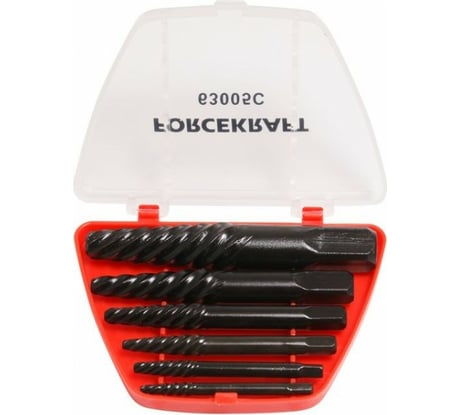 Набор экстракторов резьбы, 6пр., в пластиковом футляре FORCEKRAFT 46672 FK-63005C