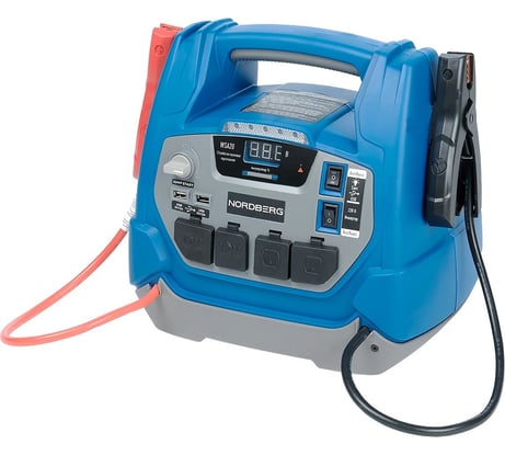 Пусковое портативное устройство NORDBERG 5/12 В, 18 Ач, фонарь WSA20