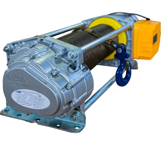 Лебедка TOR 1039408 CD-1000-A (KCD-EC-1000 kg, 380В) с канатом 100 м (алюминиевый корпус) 1040742