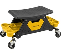 Стул пластиковый передвижной с выдвижным ящиком и пластиковыми ложементами (г/п 130кг, сиденье 450х250мм, ящик 225х210х125мм, ложемент 260х250х50мм) MEGATOOLS MT-F-TRH6800(59971)