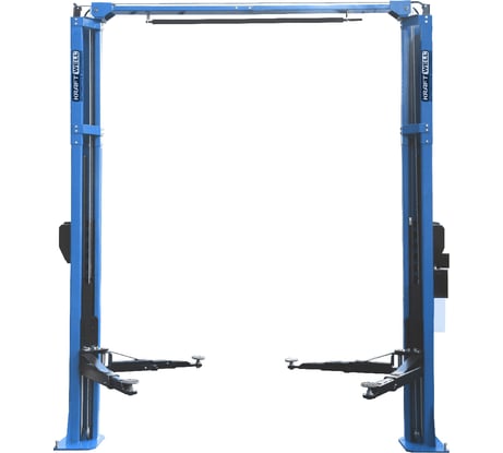 Двухстоечный подъемник KraftWell г/п 4200 кг, электрогидравлический с развернутыми каретками KRW4.2EA blue