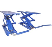 Напольный подъемник KraftWell ножничный, короткий г/п 3000 кг, цвет синий KRW3FS/220 blue