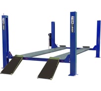 Четырехстоечный подъемник KraftWell г/п 5500 кг, платформы гладкие, цвет синий KRW5.5 blue