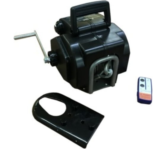 Переносная лебедка 4REVO 3000lbs 12v со стальным тросом на фаркоп 4R-W030AP 1