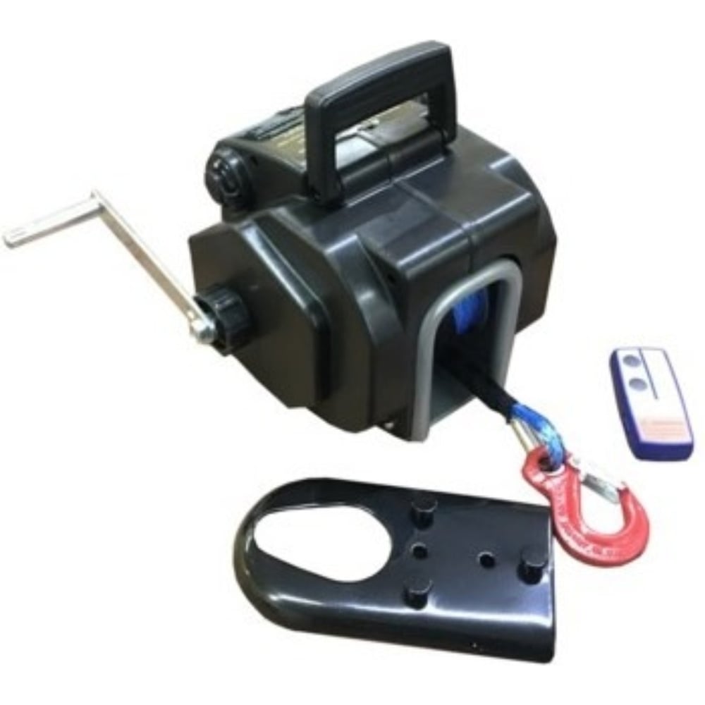 Переносная лебедка 4REVO 3000lbs 12v с синтетическим тросом на фаркоп ...