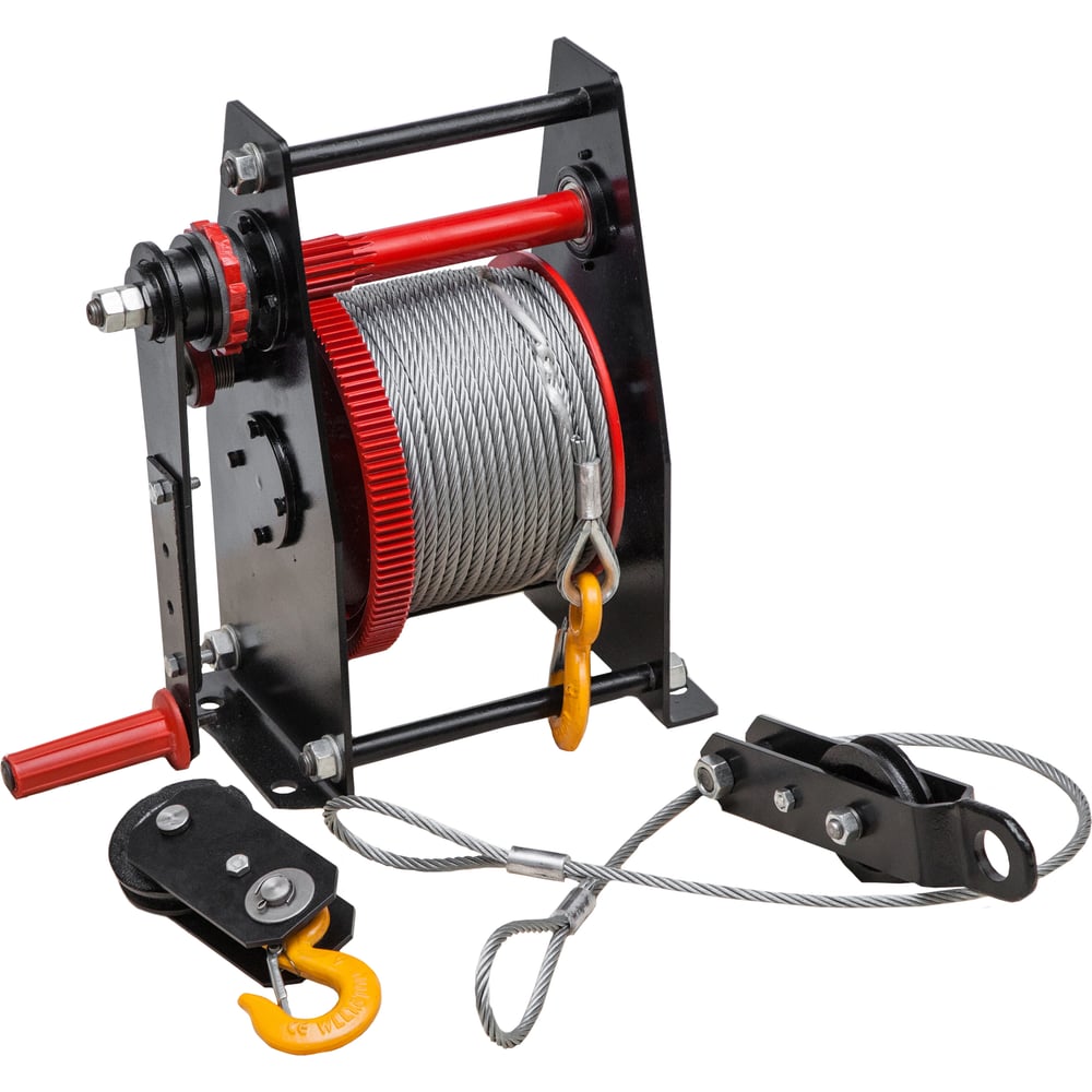 Ручная барабанная лебедка ЦМК ЛР-1,5 трос 8мм*40м L0004 - выгодная цена ...
