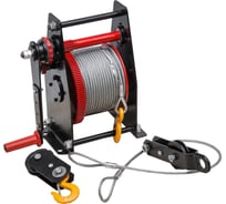 Ручная барабанная лебедка ЦМК ЛР-1,5 трос 8мм*40м L0004