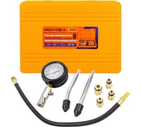 Индикатор компрессии бензинового двигателя MEGATOOLS набор 8 предметов MT-908G1(61092)