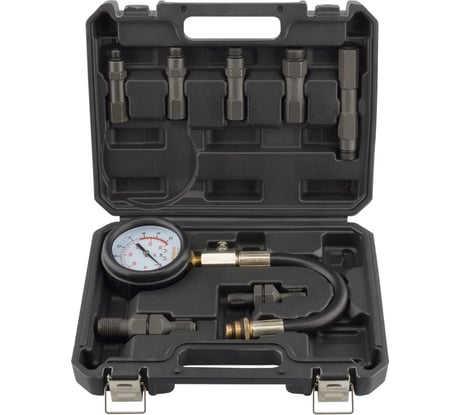 Компрессометр АвтоDело бензин, 8 предметов, с резьбовыми адаптерами 40119 16975