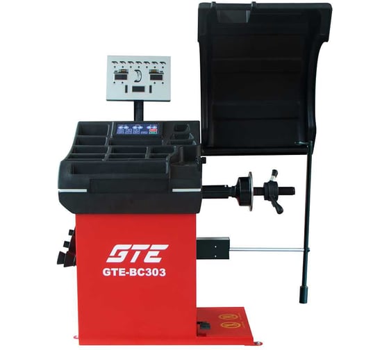 Стенд балансировочный GTE с ручным вводом параметров и LED панелью управления 220В (10" - 30") с измерителем ширины колеса GTE-BC303