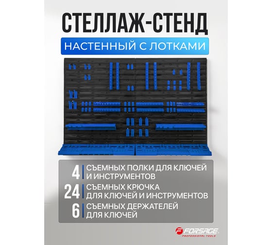Панель пластмассовая настенная для инструментов Forsage F-PST2307(61307)