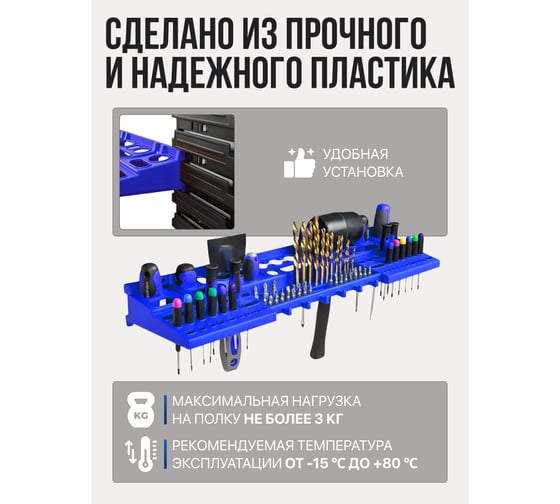 Панель пластмассовая настенная для инструментов Forsage F-PST2307(61307)