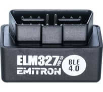 Автодиагностический адаптер EMITRON ELM 327 BLE 4.0, ver.1.5, цвет черный 0002