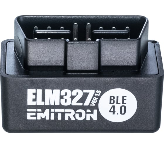 Автодиагностический адаптер EMITRON ELM 327 BLE 4.0, ver.1.5, цвет черный 0002 1