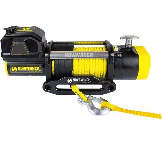 Электрическая лебедка Автоспас Winching ETALON 9500 12 В, с синтетическим тросом W1930
