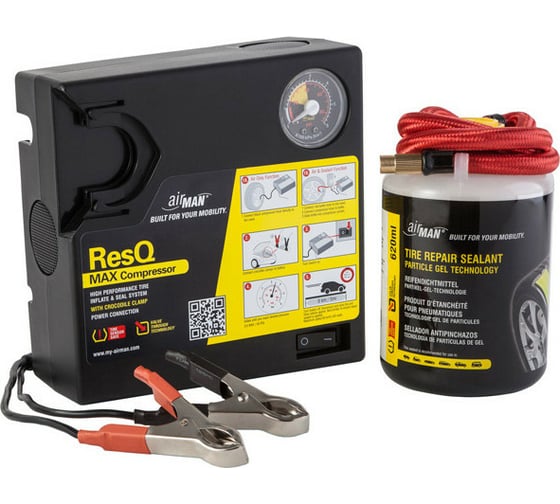Автомобильный компрессор AIR MAN ResQ Max Tire Repair Kit герметик в комплекте 4897034570120