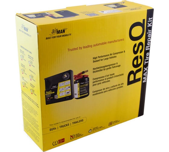 Автомобильный компрессор AIR MAN ResQ Max Tire Repair Kit герметик в комплекте 4897034570120