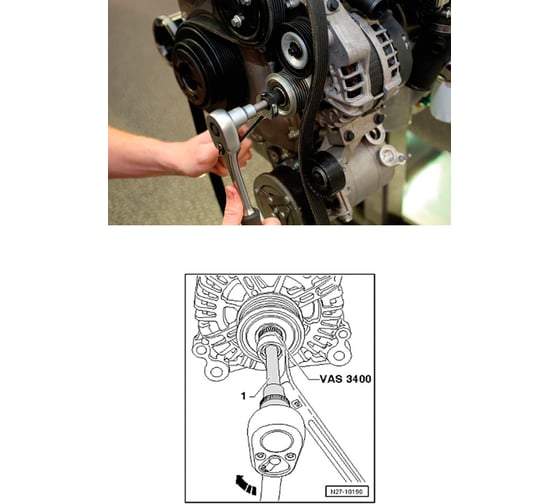 Ключ для генератора AIST SPLINE M10 1/2 дюйма / 67414110 00-00010360
