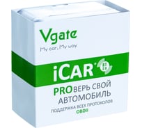 Автодиагностический адаптер EMITRON VGATE ICAR PRO BT 3.0, ver.2.2, цвет зеленый 0005