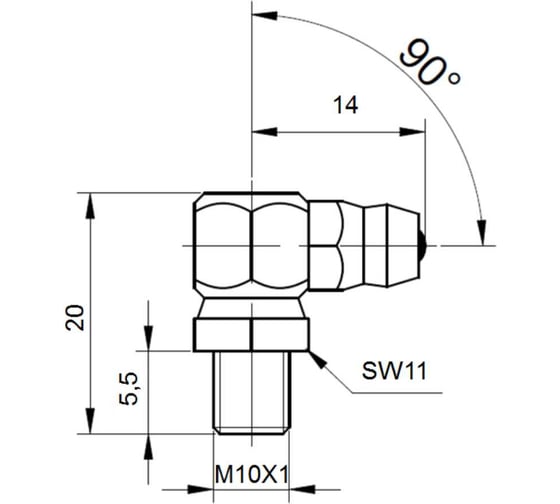 Пресс-масленка EMES 10 шт G90M10X1.10