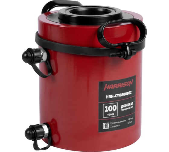 Гидравлический цилиндр домкрат с полым штоком, двуполостной Harrison 100 тонн, 100 мм HRH-CY0800032