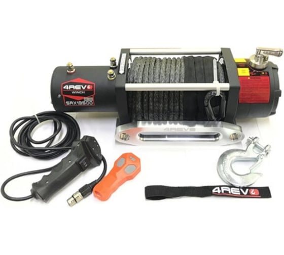 Автомобильная лебедка 4REVO SRX 13500lbs 12В синтетический трос 4R-W133B-12