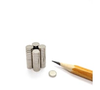 Неодимовый магнит Проф-Магнит диск D6x2 мм, 100 шт. NdFeB 6x2_100