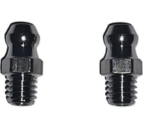 Пресс-масленка MasloSmenka прямая нерж. H1 M6x1, комплект 2 шт., нержавеющая сталь AISI304, Европейский стандарт DIN71412 010701-02