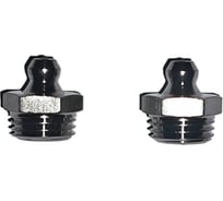 Пресс-масленка MasloSmenka прямая нерж. H1 R1/4'' BSPP, комплект 2 шт., нержавеющая сталь AISI304, Европейский стандарт DIN71412 010705-02