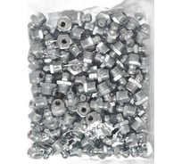 Пресс-масленка прямая MasloSmenka H1 R1/8NPT, комплект 100 шт., оцинкованная сталь, Европейский стандарт DIN71412, 010119-100