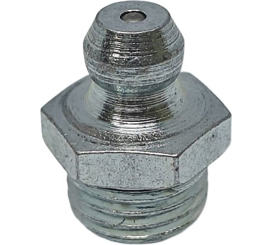 Пресс-масленка прямая MasloSmenka H1 R1/8NPT, комплект 100 шт., оцинкованная сталь, Европейский стандарт DIN71412, 010119-100