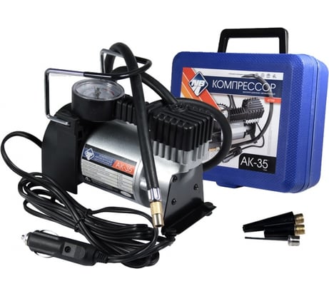 Компрессор Nova Bright АК-35 35 л/мин., 140 PSI, 12 В, металлический корпус, пластиковый кейс 47159
