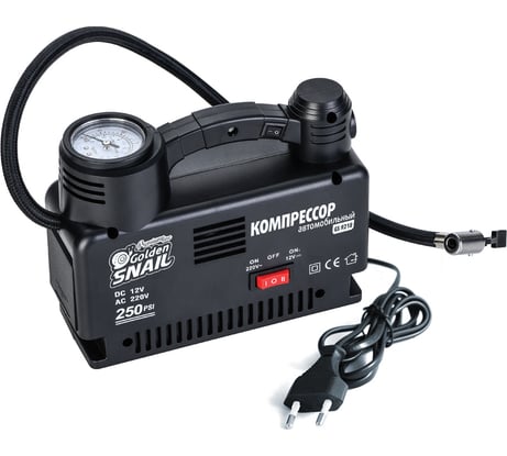 Автомобильный компрессор с фонариком Golden Snail GS9218