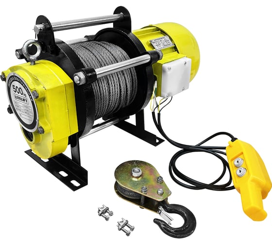 Лебедка электрическая LITELIFT KCD-500 кг 380в с канатом 50м kcd50050m380