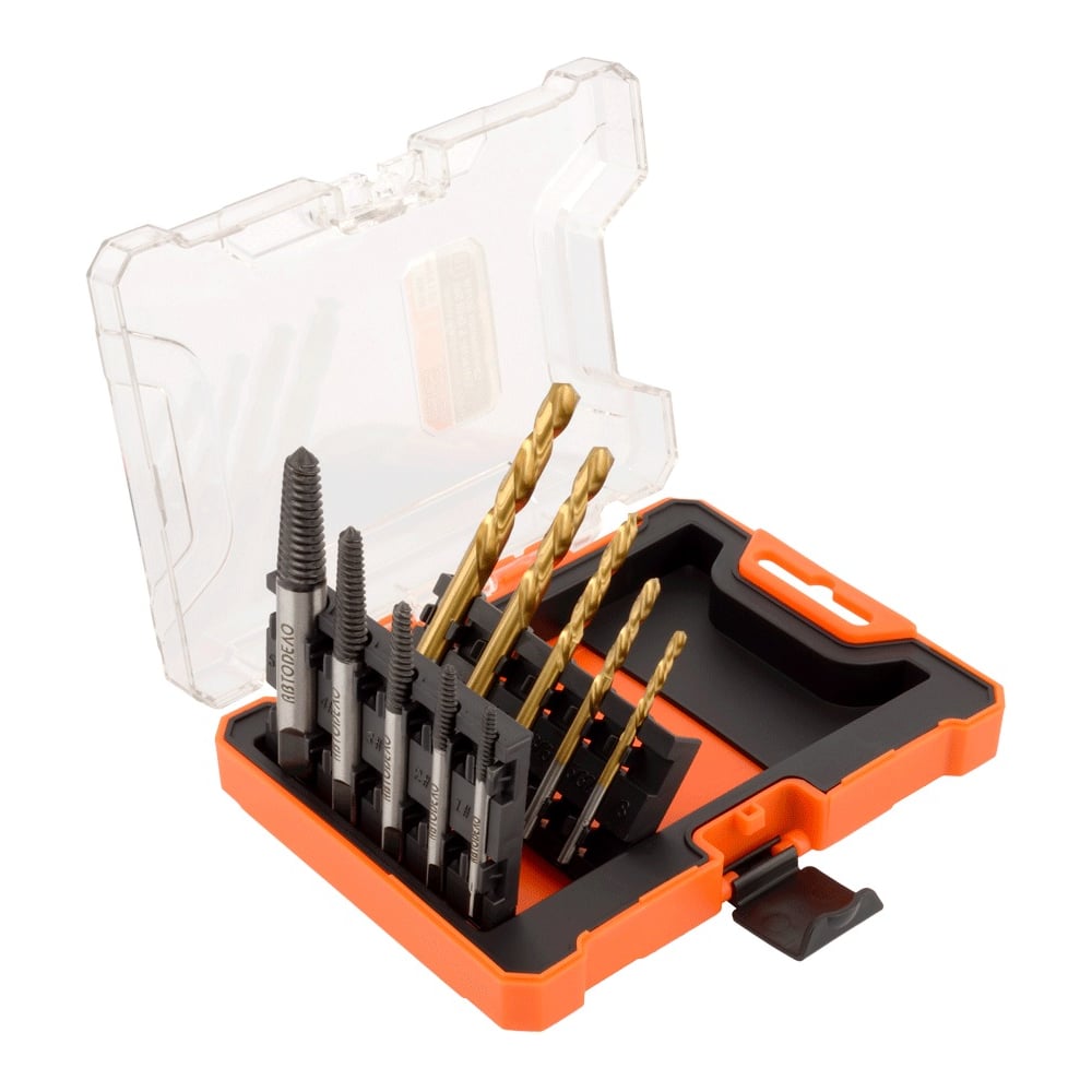 Набор экстракторов и сверл Автоdело М3-М18, 10 предметов, пластиковый ...