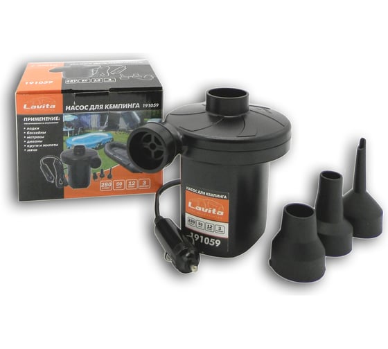 Компрессор автомобильный LAVITA 12V, 3A, Power: 50W, 0.6 PSI,(L/MIN):280, для кемпинга LA 191059