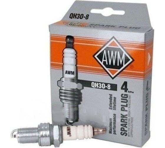 Свеча AWM QH3O-8 для ГАЗ402/Citroen/Renault, медь, 4 шт. 410090028