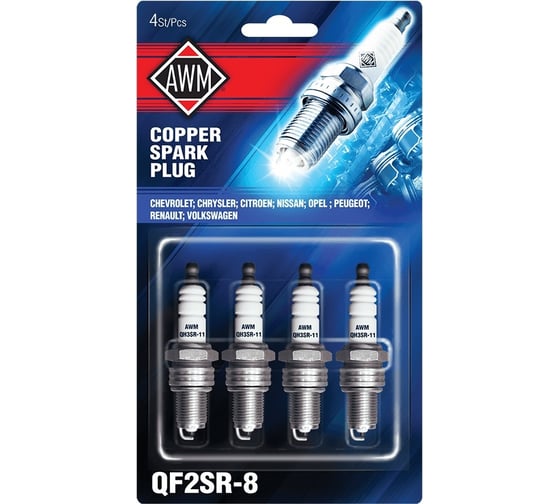 Свеча AWM QF2SR-8 для Toyota, медь, 4 шт. 410090029 1