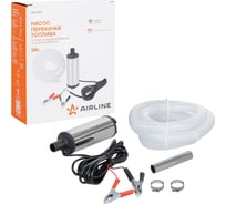 Насос перекачки топлива погружной AIRLINE 24В, 51мм, 40л/мин, внутр фильтр, со шлангом 200x2.1см AEAT021