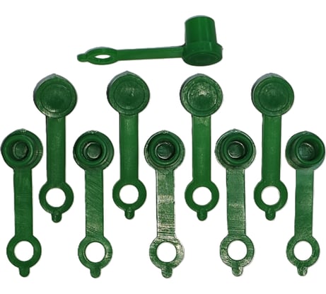 Пластмассовый защитный колпачок для пресс-масленок MasloSmenka тип H CGN-42-G зеленый 42 мм, комплект 10 шт 011003-10 011003-10